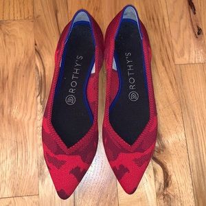 Rothy's Red Pointed-Toe Flats
